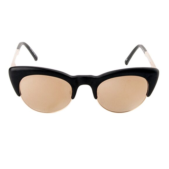 Matsuda M2018 Cat Eye Optical | Matte Black / Gold Mirror | 49-20-145 (0392) - Picture 1 of 13